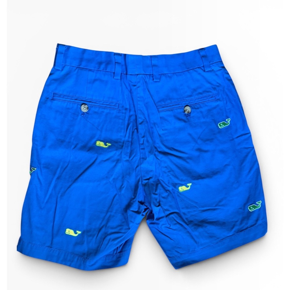 Vineyard Vines Breaker Shorts 28 Blue Embroidered Whale Chino Golf Preppy Men's - Picture 3 of 10